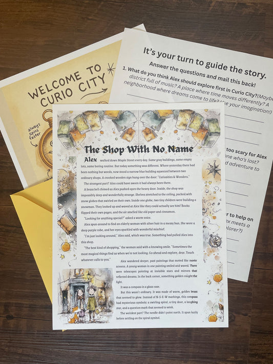 Interactive Kid's Story Adventure: The Compass of Curio City (Monthly Subscription)